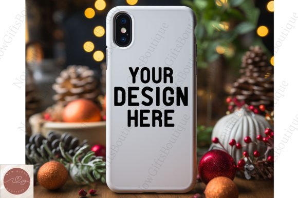 Cell Phone Case White Mockup 1: Graphics & Accessories