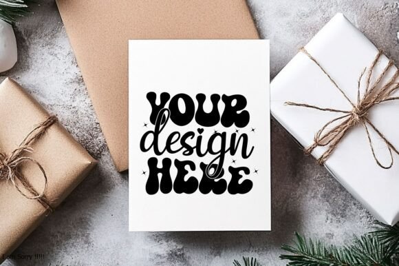 Christmas Card Mockup Square 63: Graphics & Product Mockups