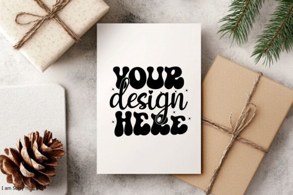 Christmas Card Mockup Square20: Graphics & Product Mockups
