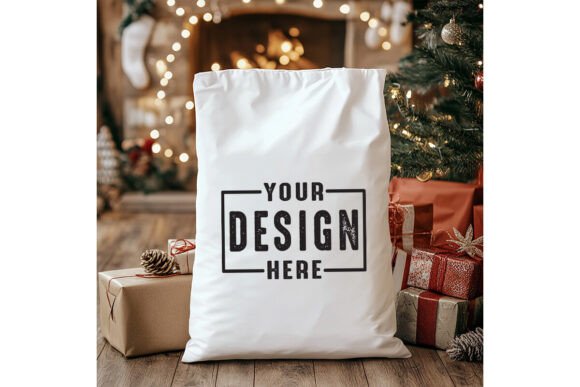 Christmas Santa Sack Mockup: Graphics for Product Mockups