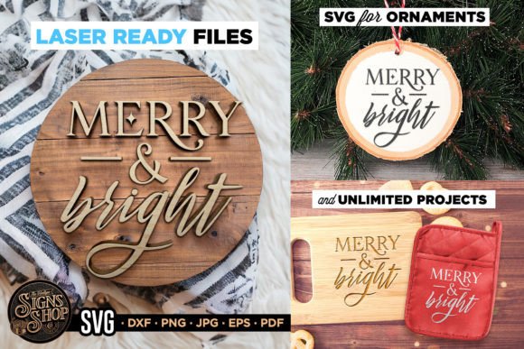 Merry and Bright SVG: Graphics for Crafts