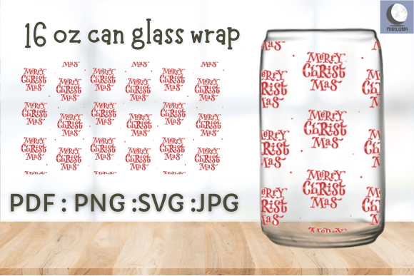 Merry Christmas Can Wrap: Festive Graphics for Crafts