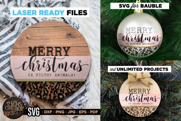 Merry Christmas Cheetah Print SVG Sign Review