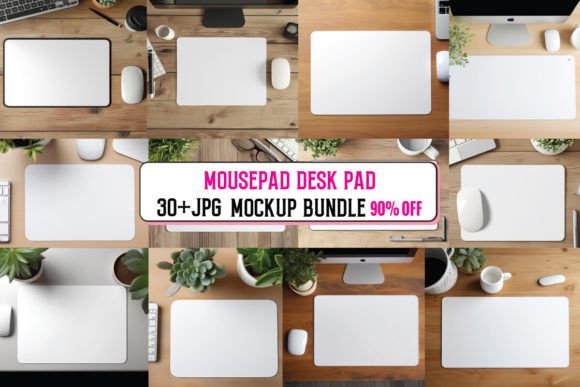 Mousepad Desk Pad Mockup Bundle 1: Graphics for Product Mockups