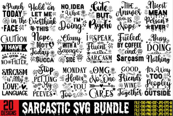 Sarcastic SVG Bundle: Bold Graphics for Crafts